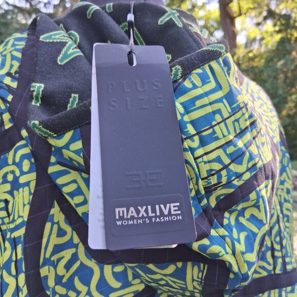 Black Lime Green Blue Quilted hoodie Jacket Plus Size - Picture 7 of 7